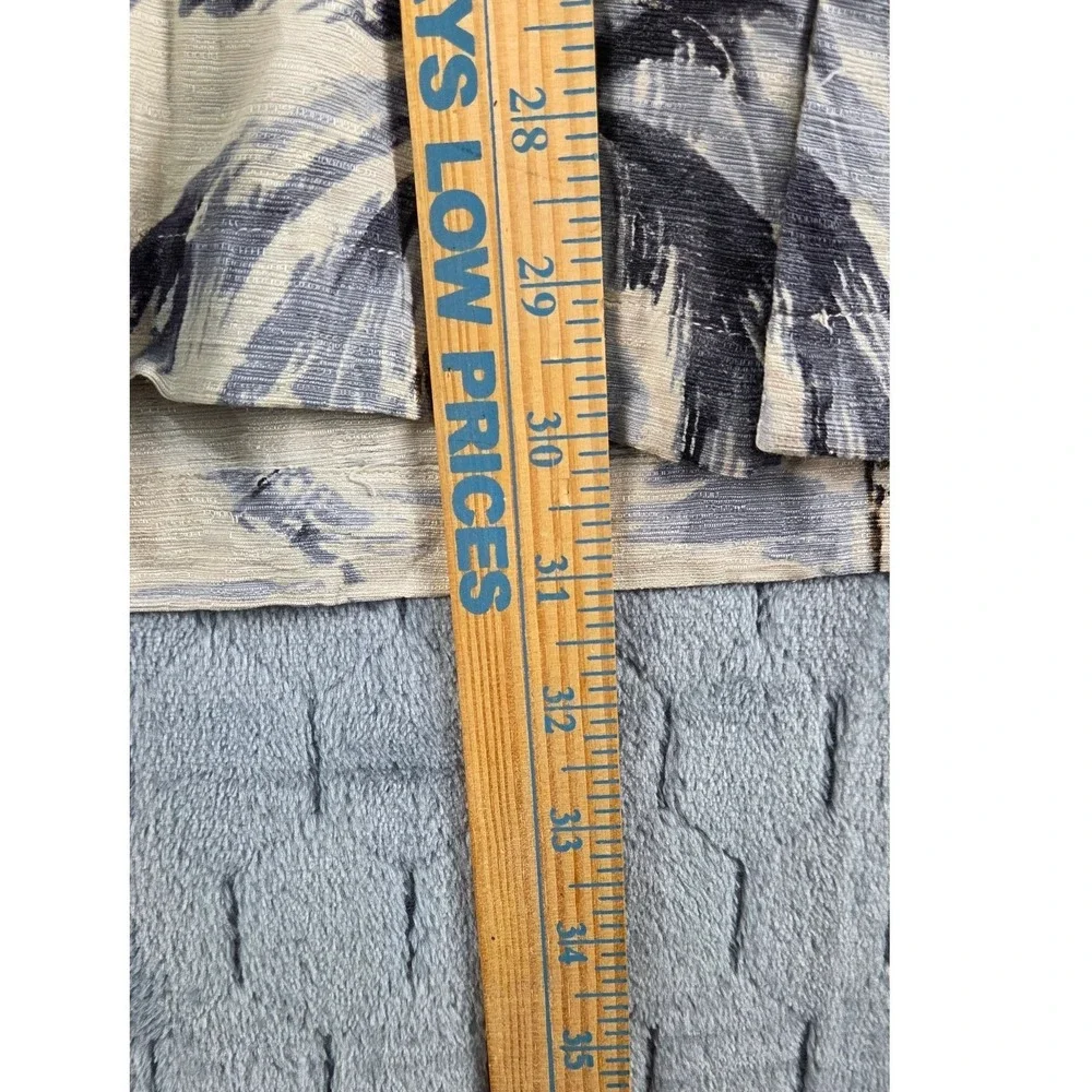 Caribbean Silk Mens XL Tropical Palm Tree Print Short Sleeve Button Down Shirt